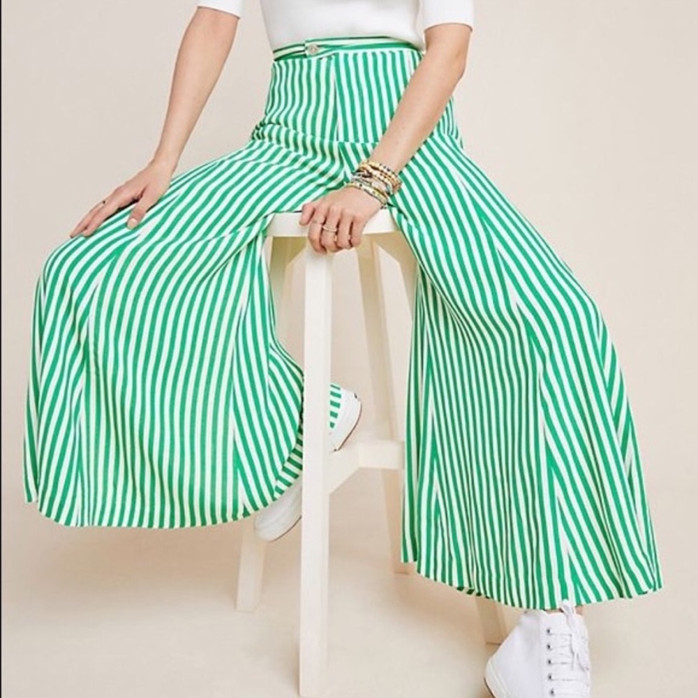 Anthropologie Mackenzie Striped Wide-Leg Pants
